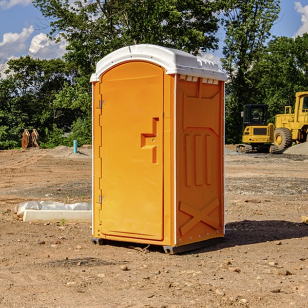 how often are the portable restrooms cleaned and serviced during a rental period in Lucerne